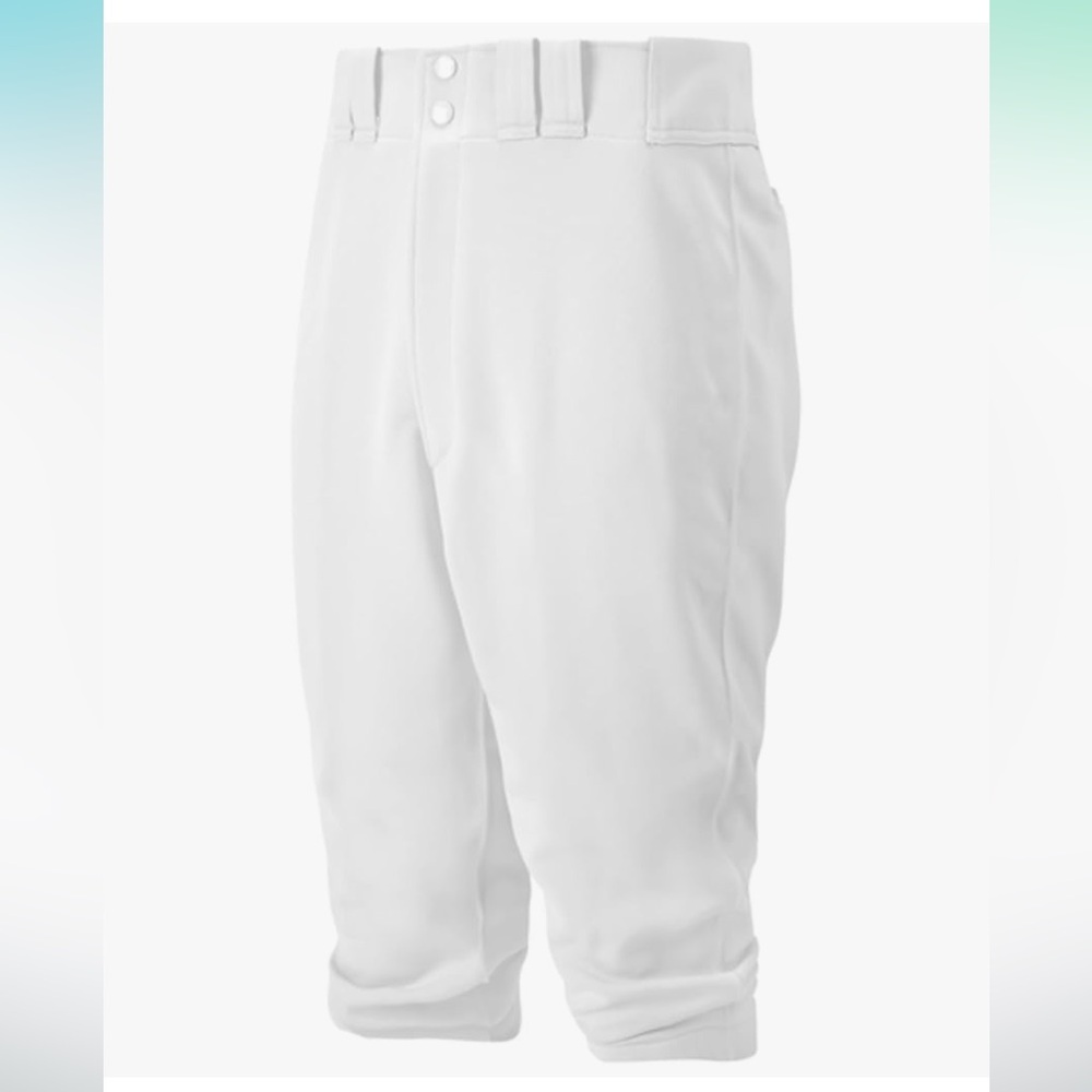 NWT Mizuno Boys Premier Short Piped Baseball‎ Pants - White